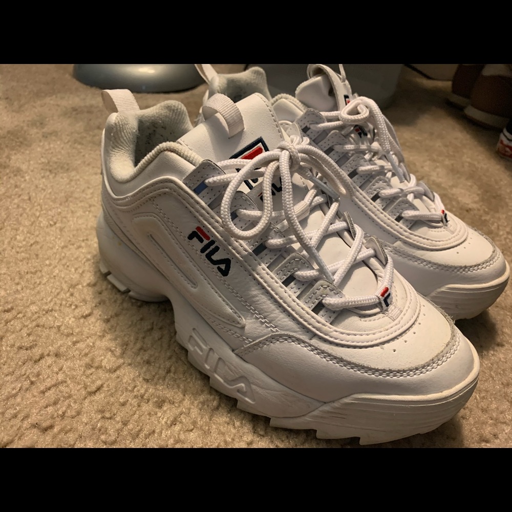 White Fila shoes